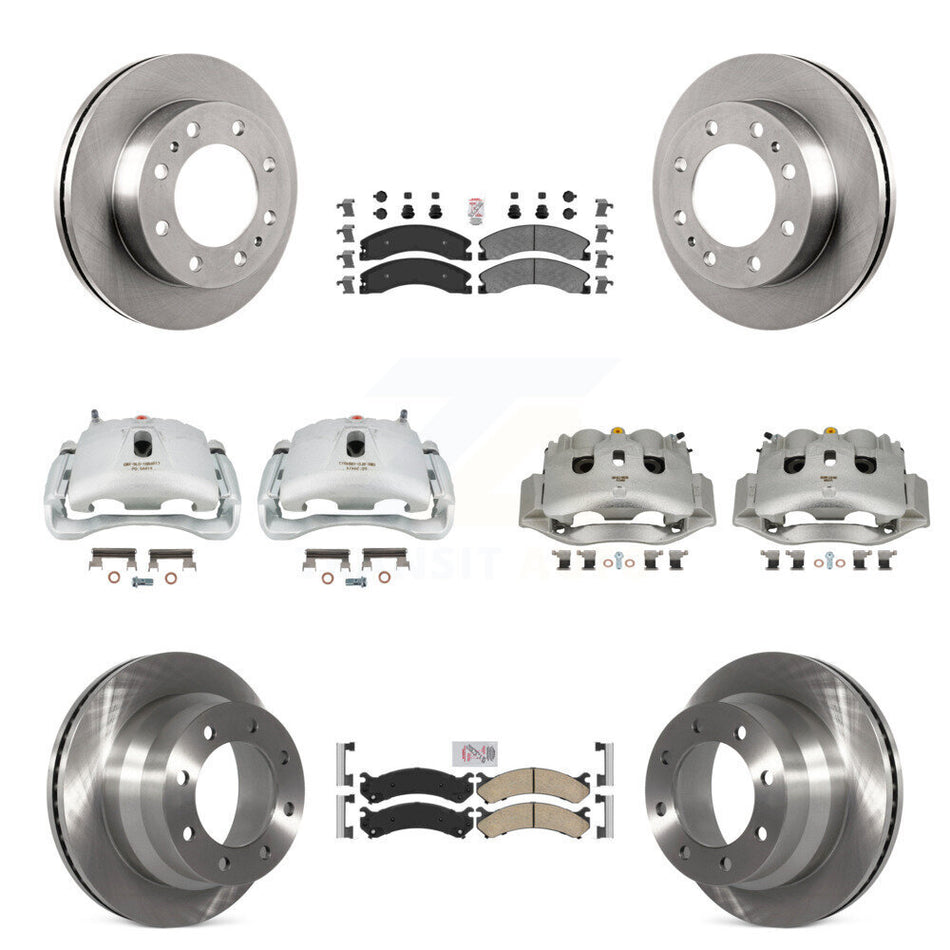 Front Rear Brake Caliper Rotor Ameribrakes Pad Kit (10Pc) For Chevrolet Express 4500 GMC KC8-102243N