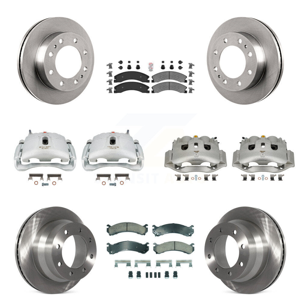 Front Rear Brake Caliper Rotor Ameribrakes Pad Kit (10Pc) For Chevrolet Express 4500 GMC KC8-102244N