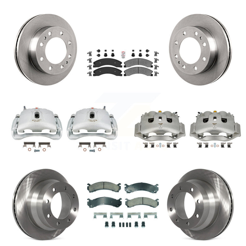 Front Rear Brake Caliper Rotor Ameribrakes Pad Kit (10Pc) For Chevrolet Express 4500 GMC KC8-102244N