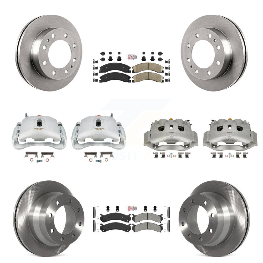 Front Rear Brake Caliper Rotor Ameribrakes Pad Kit (10Pc) For Chevrolet Express 4500 GMC KC8-102245N