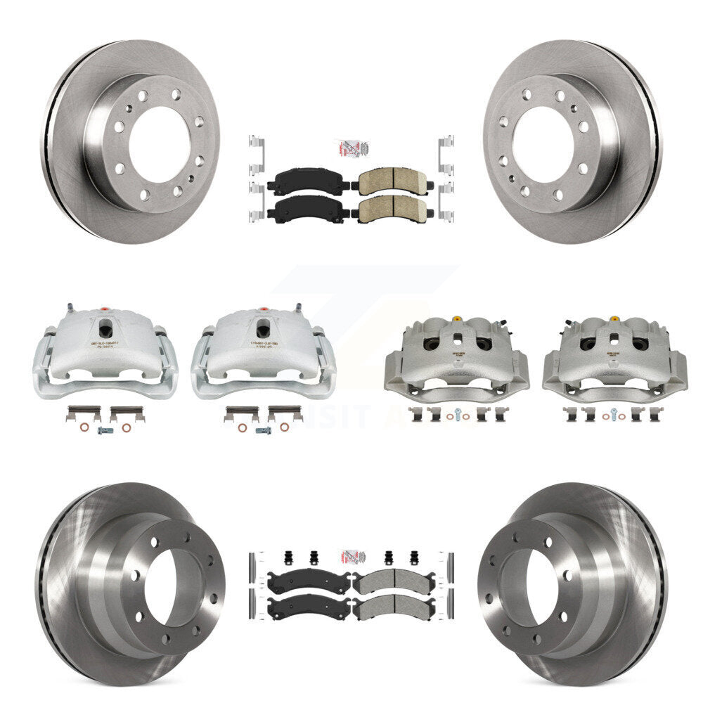 Front Rear Brake Caliper Rotor And Ameribrakes Pad Kit (10Pc) For Chevrolet Express 4500 KC8-102257N
