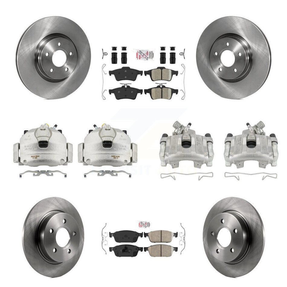 Front Rear Disc Brake Caliper Rotor & Ceramic Pad Kit (10Pc) For 2013-2018 Ford Focus ST KC8-102263N