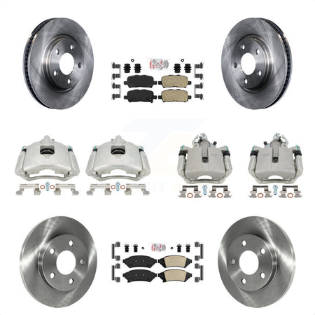 Front Rear Disc Brake Caliper Rotors And Ceramic Pads Kit (10Pc) For Pontiac Grand Prix Buick LaCrosse Allure KC8-102273N by Transit Auto