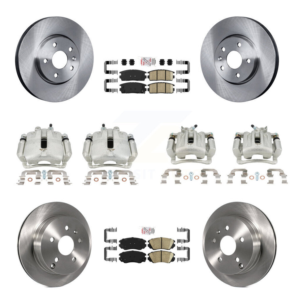 Front Rear Brake Caliper Rotors Ceramic Pad Kit (10Pc) For Chevrolet Equinox GMC Terrain KC8-102280N