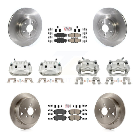 Front Rear Brake Caliper Rotors & Ceramic Pad Kit (10Pc) For Subaru Impreza Forester WRX KC8-102284N
