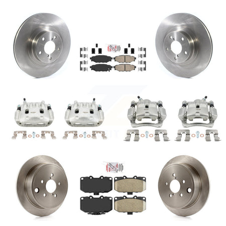 Front Rear Disc Brake Caliper Rotor & Ceramic Pad Kit (10Pc) For 2008 Subaru Impreza WRX KC8-102285N
