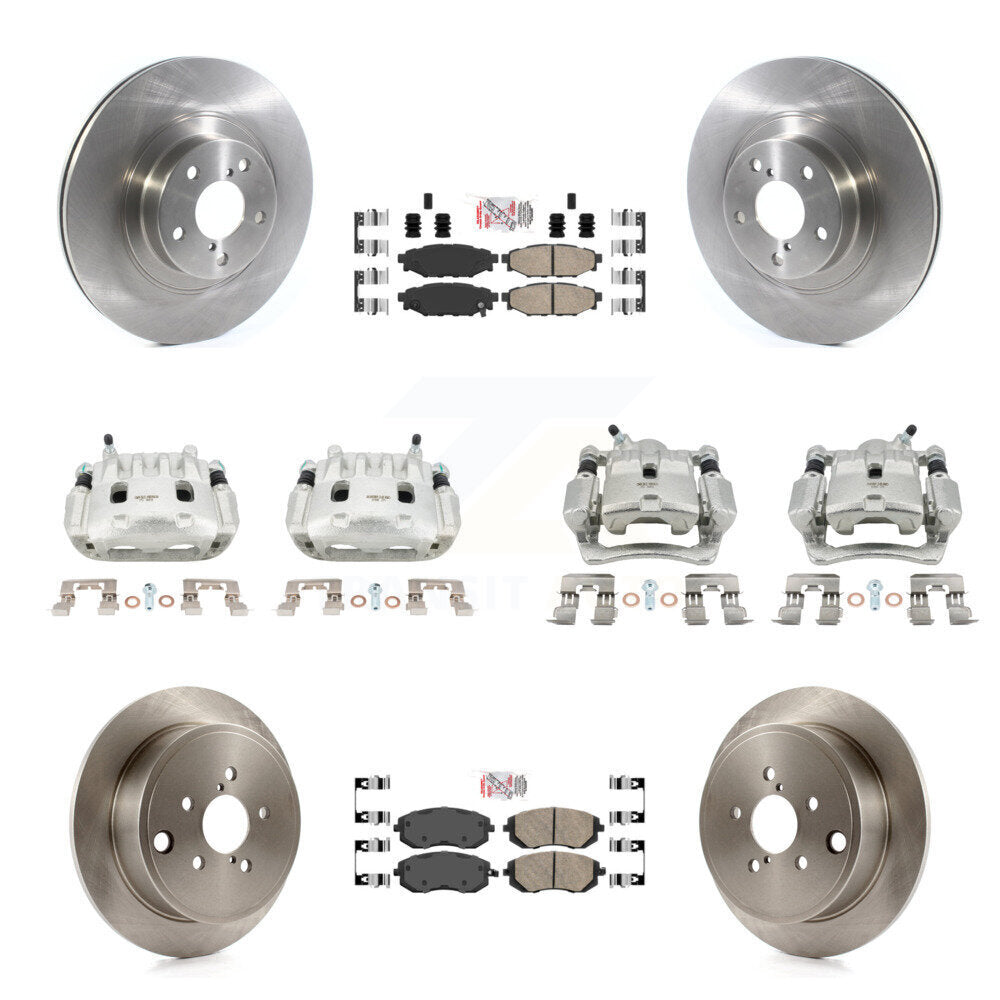 Front Rear Brake Caliper Rotors & Ceramic Pad Kit (10Pc) For Subaru Impreza Forester WRX KC8-102286N
