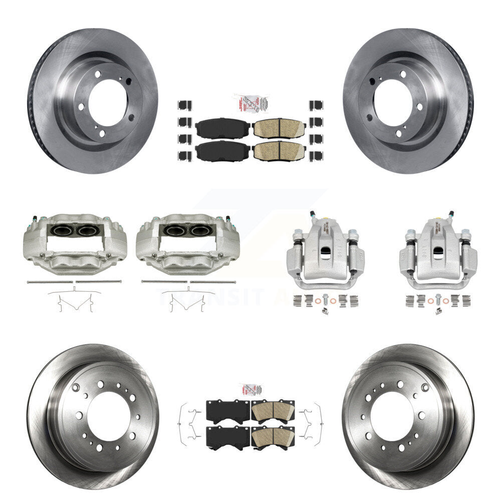 Front Rear Disc Brake Caliper Rotor And Ceramic Pad Kit (10Pc) For Toyota Tundra Sequoia KC8-102290N