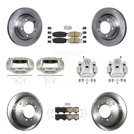 Front Rear Disc Brake Caliper Rotor And Ceramic Pad Kit (10Pc) For Toyota Tundra Sequoia KC8-102290N