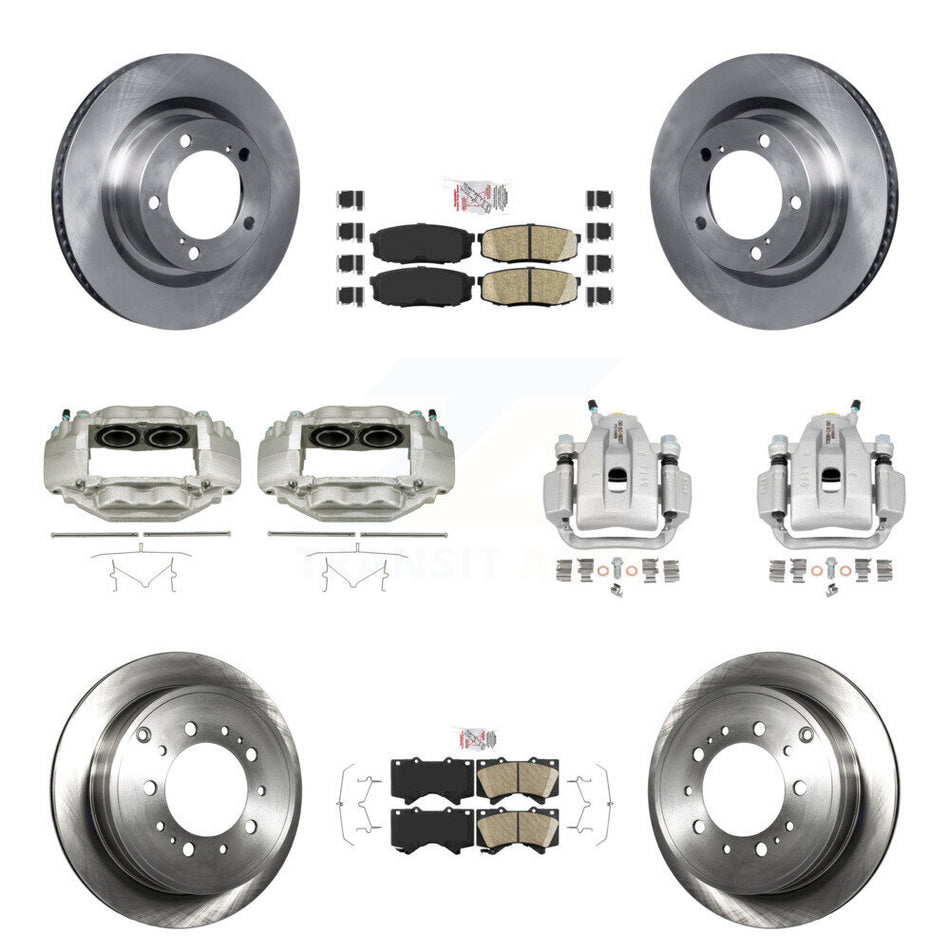 Front Rear Disc Brake Caliper Rotor And Ceramic Pad Kit (10Pc) For Toyota Tundra Sequoia KC8-102290N