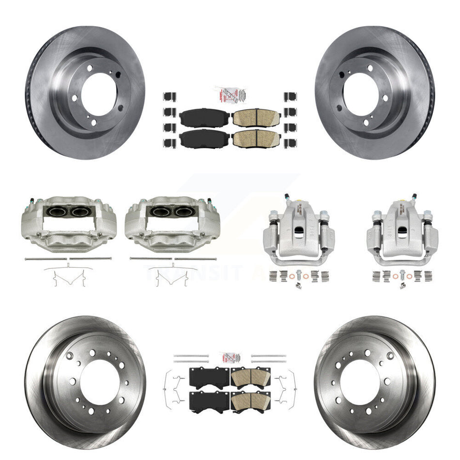 Front Rear Disc Brake Caliper Rotor And Ceramic Pad Kit (10Pc) For Toyota Tundra Sequoia KC8-102291N