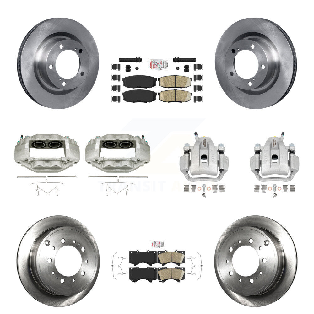 Front Rear Disc Brake Caliper Rotor And Ceramic Pad Kit (10Pc) For Toyota Tundra Sequoia KC8-102292N
