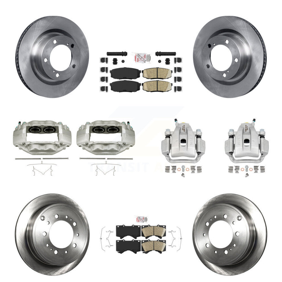 Front Rear Disc Brake Caliper Rotor And Ceramic Pad Kit (10Pc) For Toyota Tundra Sequoia KC8-102292N