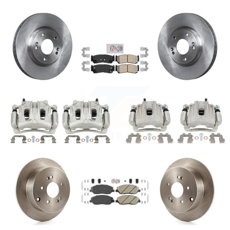 Front Rear Brake Caliper Rotor And Ceramic Pad Kit (10Pc) For 2007-2009 Hyundai Santa Fe KC8-102339N