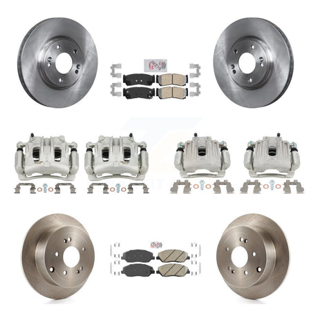 Front Rear Brake Caliper Rotor And Ceramic Pad Kit (10Pc) For 2007-2009 Hyundai Santa Fe KC8-102340N