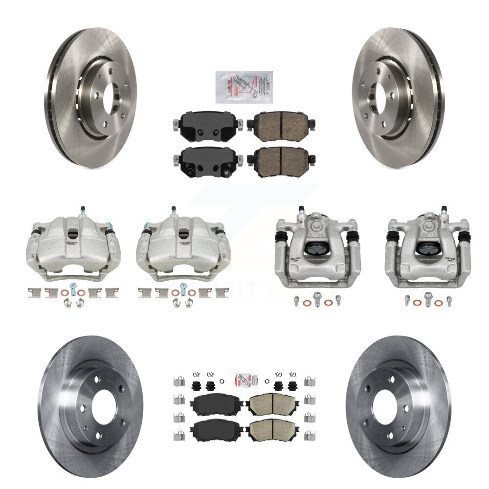 Front Rear Brake Caliper Rotors & Ceramic Pad Kit (10Pc) For Mazda 6 Naturally Aspirated KC8-102345N