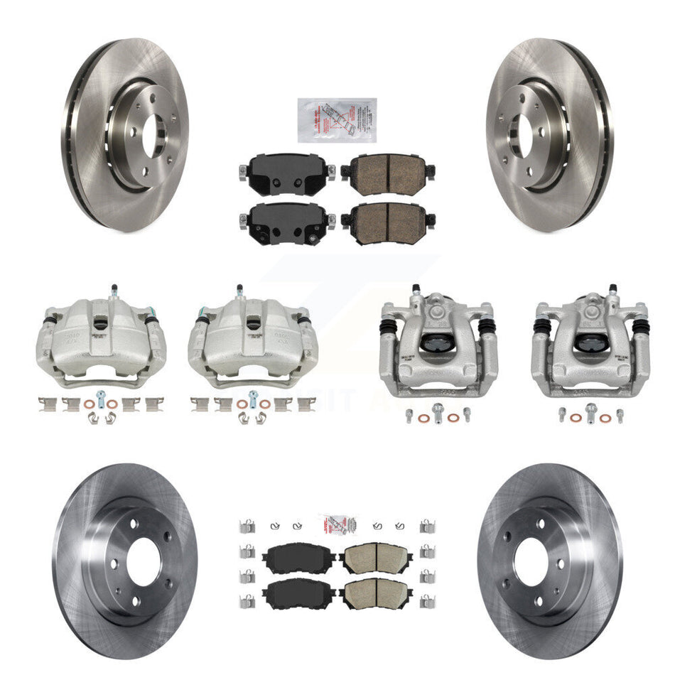 Front Rear Brake Caliper Rotors & Ceramic Pad Kit (10Pc) For Mazda 6 Naturally Aspirated KC8-102346N