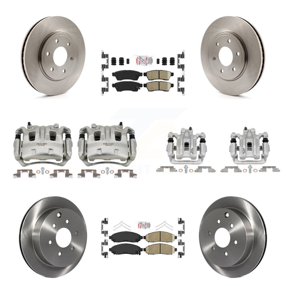 Front Rear Brake Caliper Rotor Ceramic Pad Kit (10Pc) For Nissan Frontier Suzuki Equator KC8-102349N