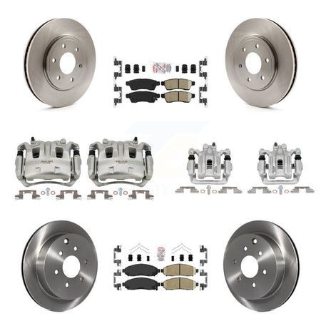 Front Rear Brake Caliper Rotor Ceramic Pad Kit (10Pc) For Nissan Frontier Suzuki Equator KC8-102350N