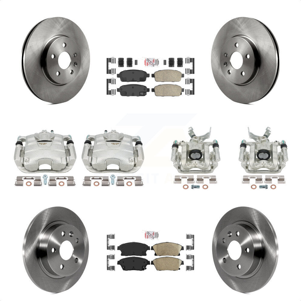 Front Rear Disc Brake Caliper Rotors And Ceramic Pads Kit (10Pc) For 2013-2017 Buick Encore Chevrolet Trax KC8-102410N by Transit Auto