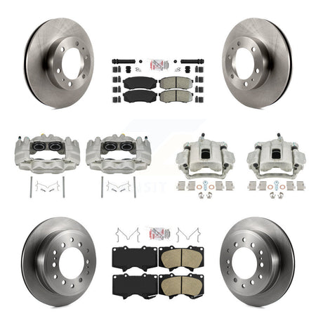 Front Rear Disc Brake Caliper Rotor And Ameribrakes Pad Kit (10Pc) For Toyota FJ Cruiser KC8-102441N