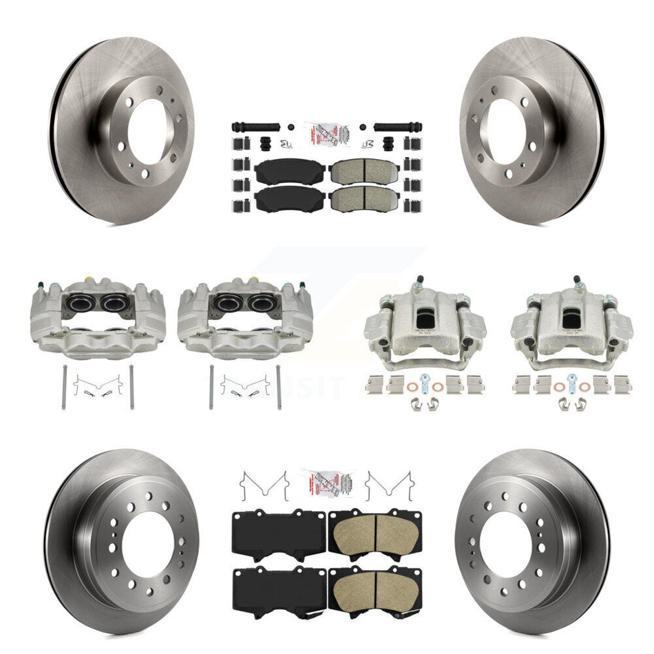 Front Rear Disc Brake Caliper Rotor And Ameribrakes Pad Kit (10Pc) For Toyota FJ Cruiser KC8-102441N