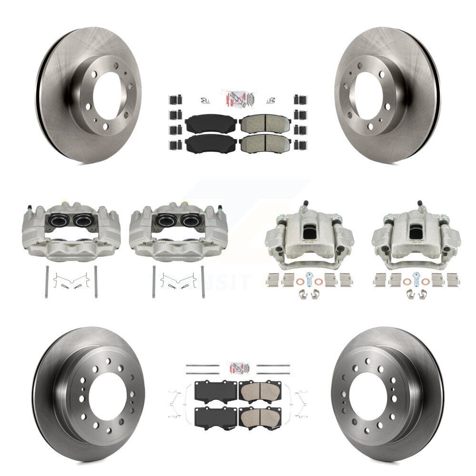 Front Rear Disc Brake Caliper Rotor And Ameribrakes Pad Kit (10Pc) For Toyota FJ Cruiser KC8-102444N