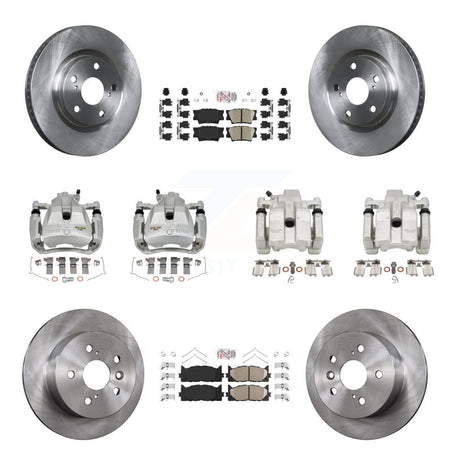 Front Rear Disc Brake Caliper Rotors Ceramic Pad Kit (10Pc) For Toyota Camry Lexus ES350 KC8-102446N