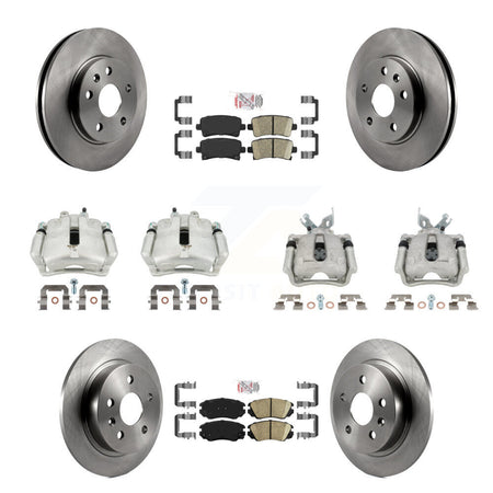 Front Rear Disc Brake Caliper Rotors And Ceramic Pads Kit (10Pc) For Chevrolet Malibu KC8-102483N
