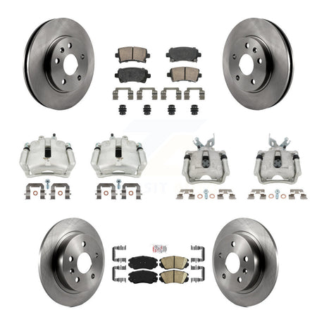Front Rear Disc Brake Caliper Rotors And Ceramic Pads Kit (10Pc) For Chevrolet Malibu KC8-102485N