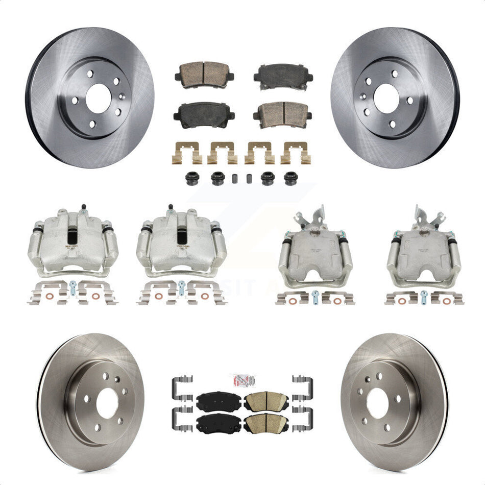 Front Rear Disc Brake Caliper Rotors And Ceramic Pads Kit (10Pc) For 2010-2011 Buick LaCrosse Excluding Vehicles Manufactured In Mexico KC8-102499N by Transit Auto