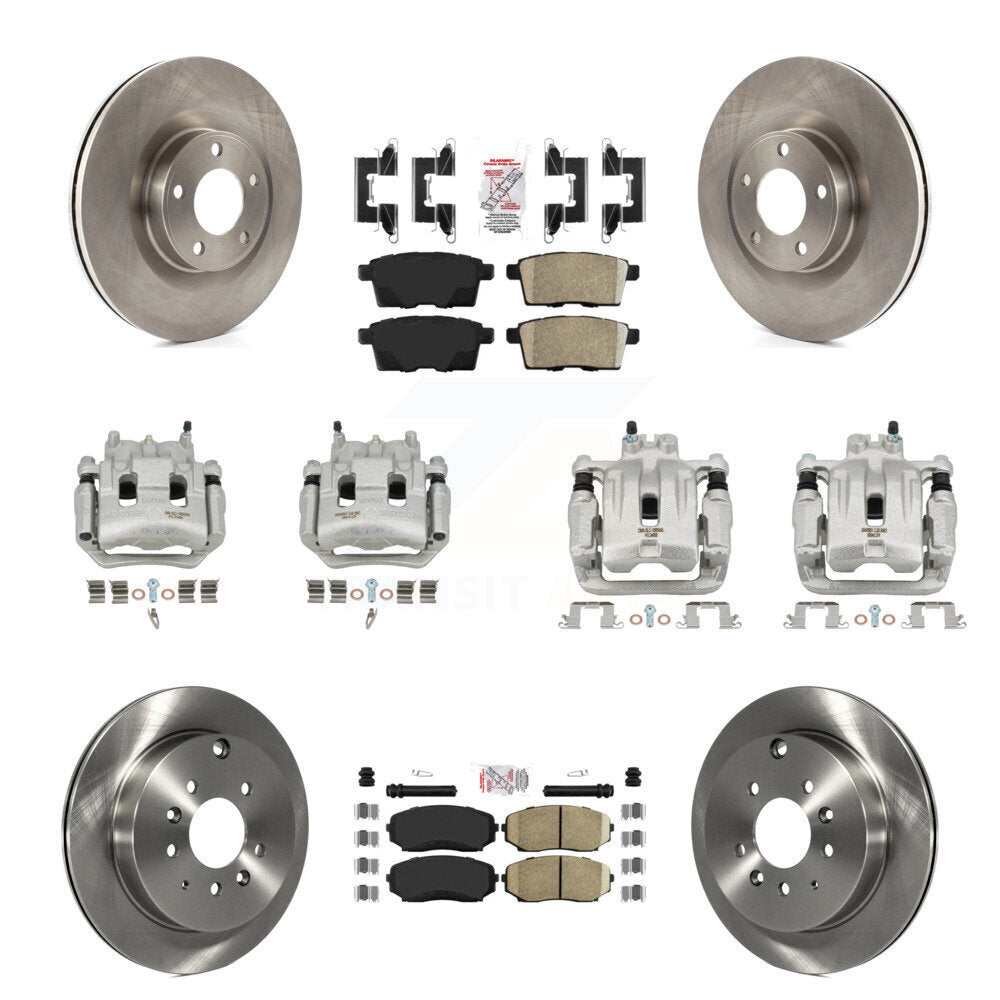 Front Rear Disc Brake Caliper Rotor And Ceramic Pad Kit (10Pc) For Ford Edge Lincoln MKX KC8-102508N