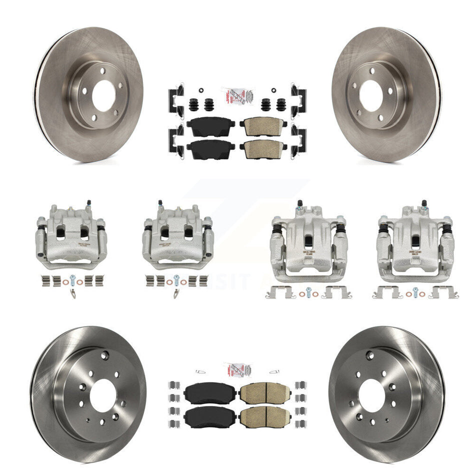 Front Rear Disc Brake Caliper Rotor And Ceramic Pad Kit (10Pc) For Ford Edge Lincoln MKX KC8-102509N