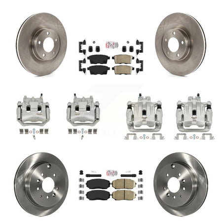 Front Rear Disc Brake Caliper Rotor And Ceramic Pad Kit (10Pc) For Ford Edge Lincoln MKX KC8-102510N