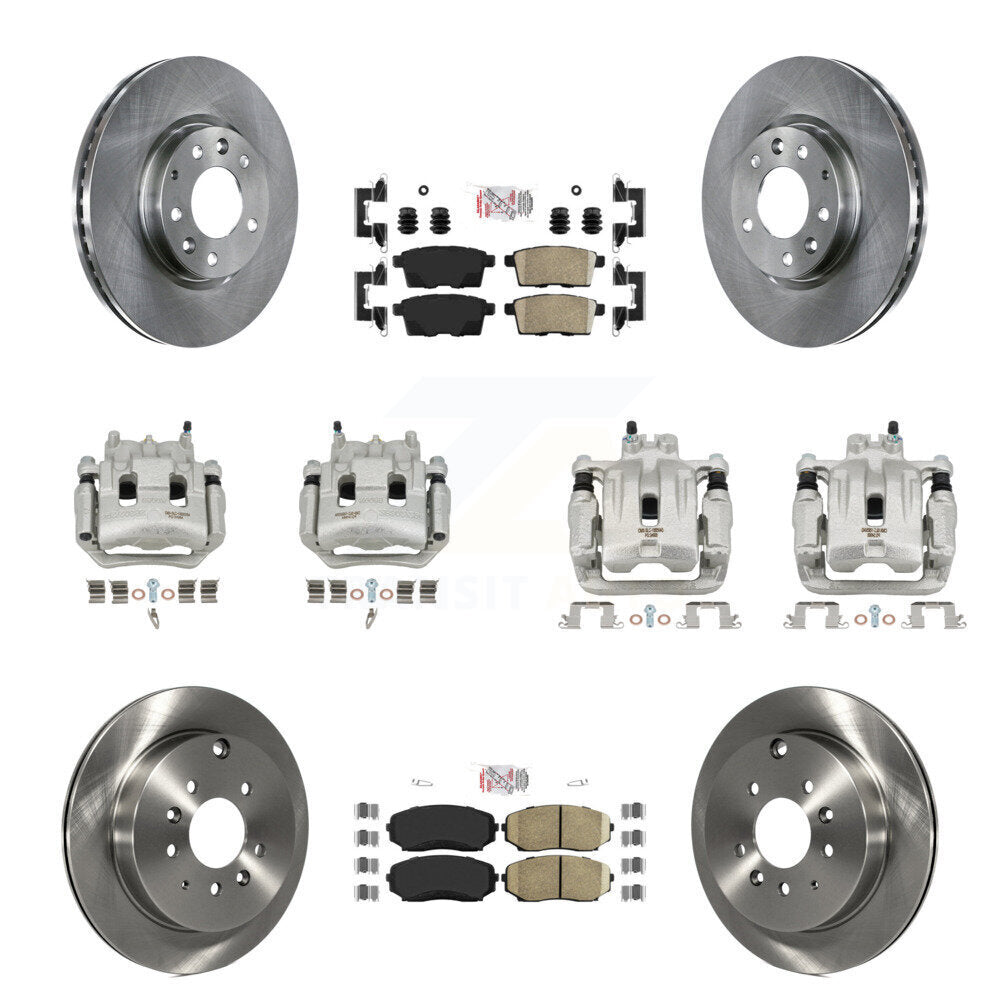 Front Rear Disc Brake Caliper Rotor Ceramic Pad Kit (10Pc) For 2007-2009 Lincoln MKX FWD KC8-102513N