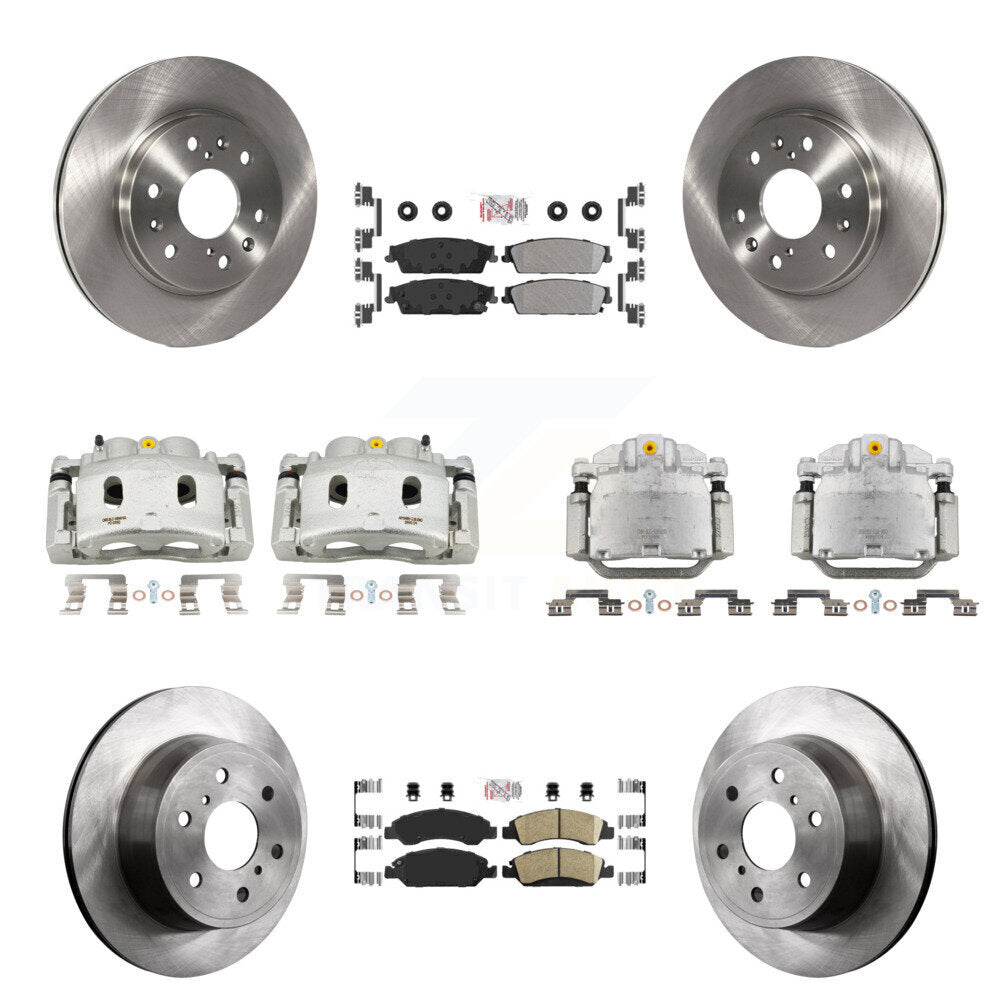 Front Rear Brake Caliper Rotors Ameribrakes Pad Kit (10Pc) For Chevrolet GMC Sierra 1500 KC8-102515N