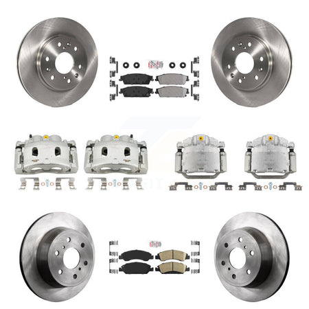 Front Rear Brake Caliper Rotors Ameribrakes Pad Kit (10Pc) For Chevrolet GMC Sierra 1500 KC8-102516N