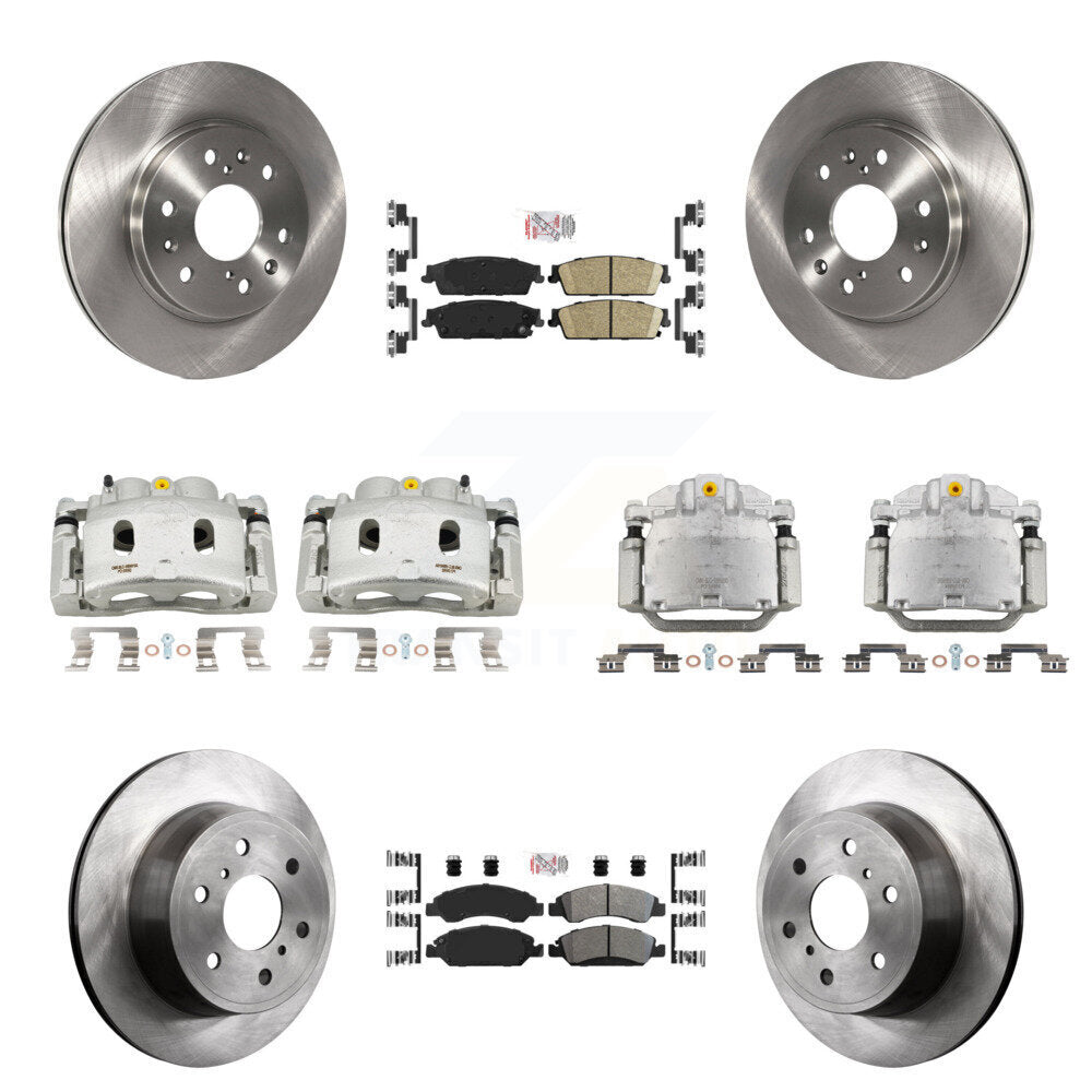 Front Rear Brake Caliper Rotors Ameribrakes Pad Kit (10Pc) For Chevrolet GMC Sierra 1500 KC8-102520N