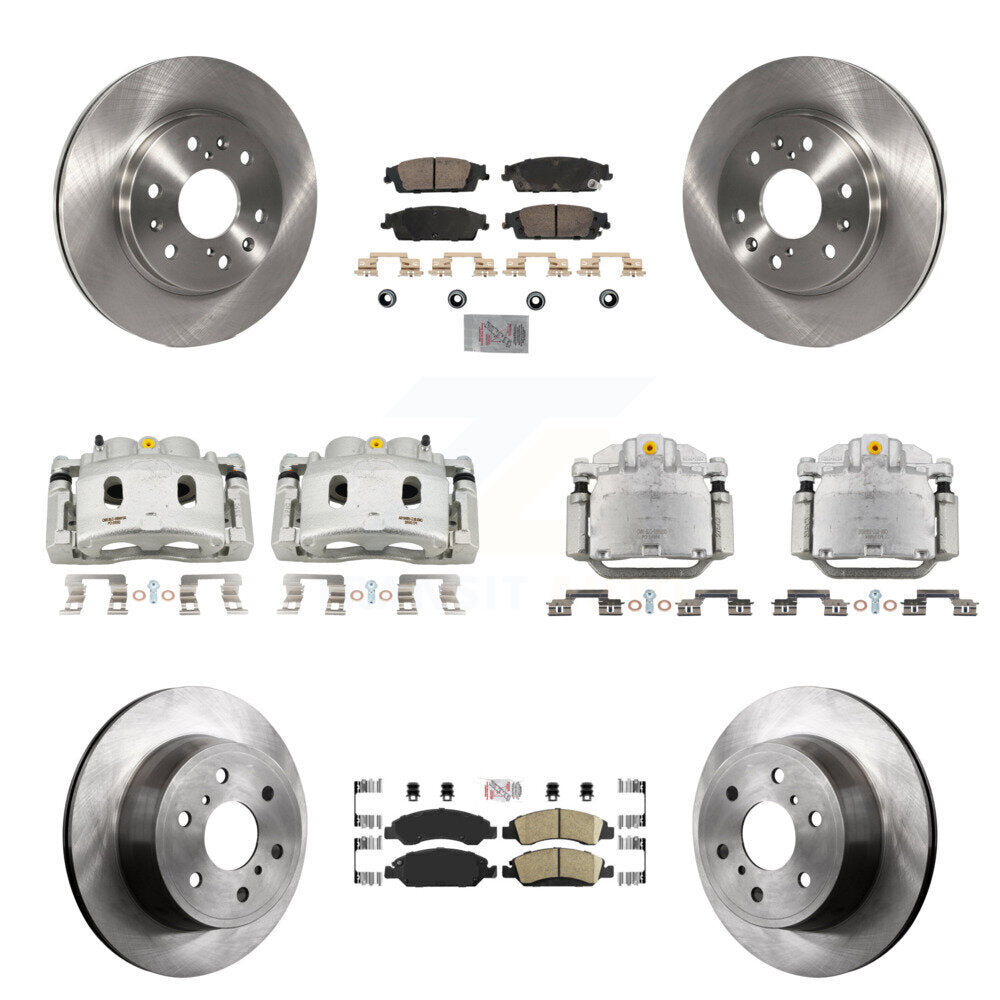Front Rear Brake Caliper Rotor & Ceramic Pad Kit (10Pc) For GMC Sierra 1500 Chevrolet XL KC8-102521N