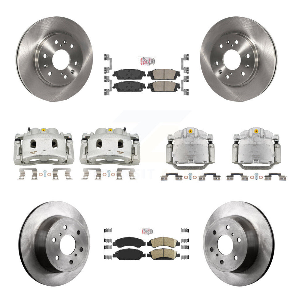 Front Rear Brake Caliper Rotor & Ceramic Pad Kit (10Pc) For GMC Sierra 1500 Chevrolet XL KC8-102528N