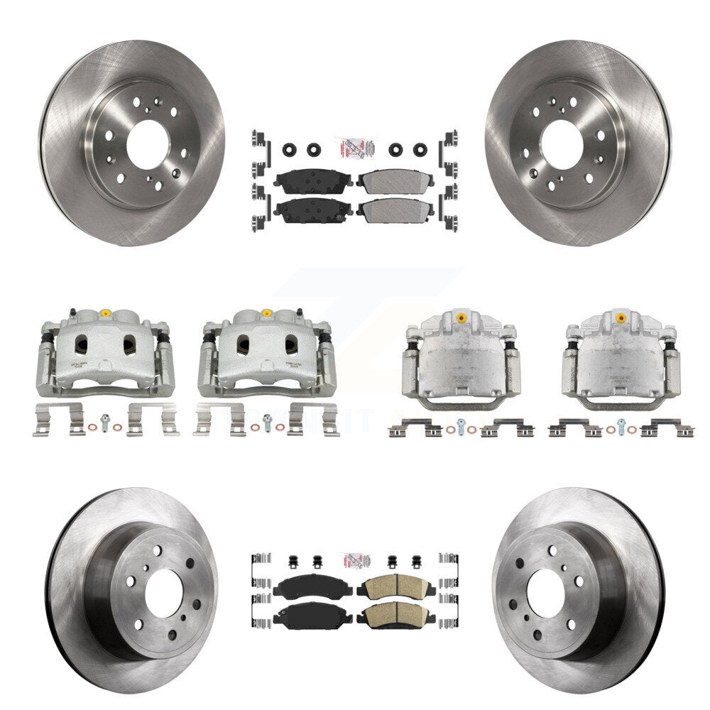 Front Rear Brake Caliper Rotor & Ameribrakes Pad Kit (10Pc) For Chevrolet Silverado 1500 KC8-102534N