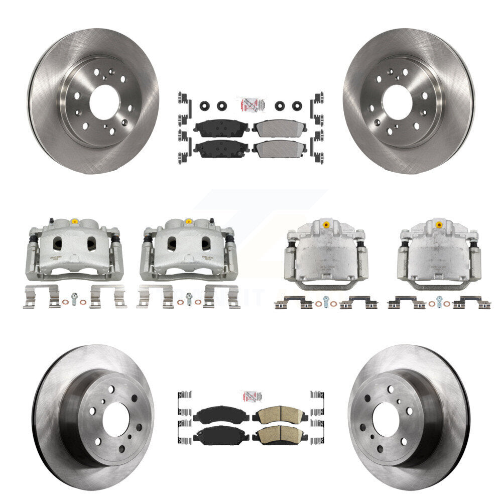 Front Rear Brake Caliper Rotor & Ameribrakes Pad Kit (10Pc) For Chevrolet Silverado 1500 KC8-102535N