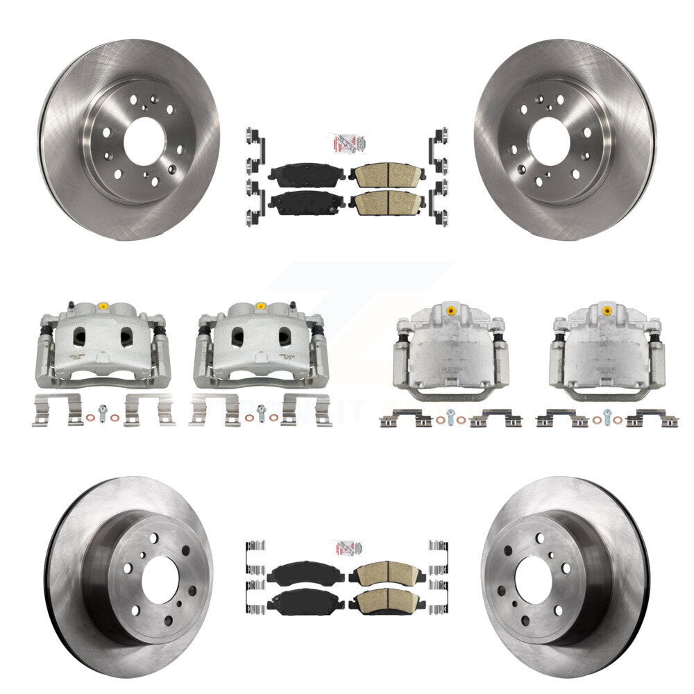 Front Rear Brake Caliper Rotor & Ceramic Pad Kit (10Pc) For Chevrolet Silverado 1500 GMC KC8-102538N