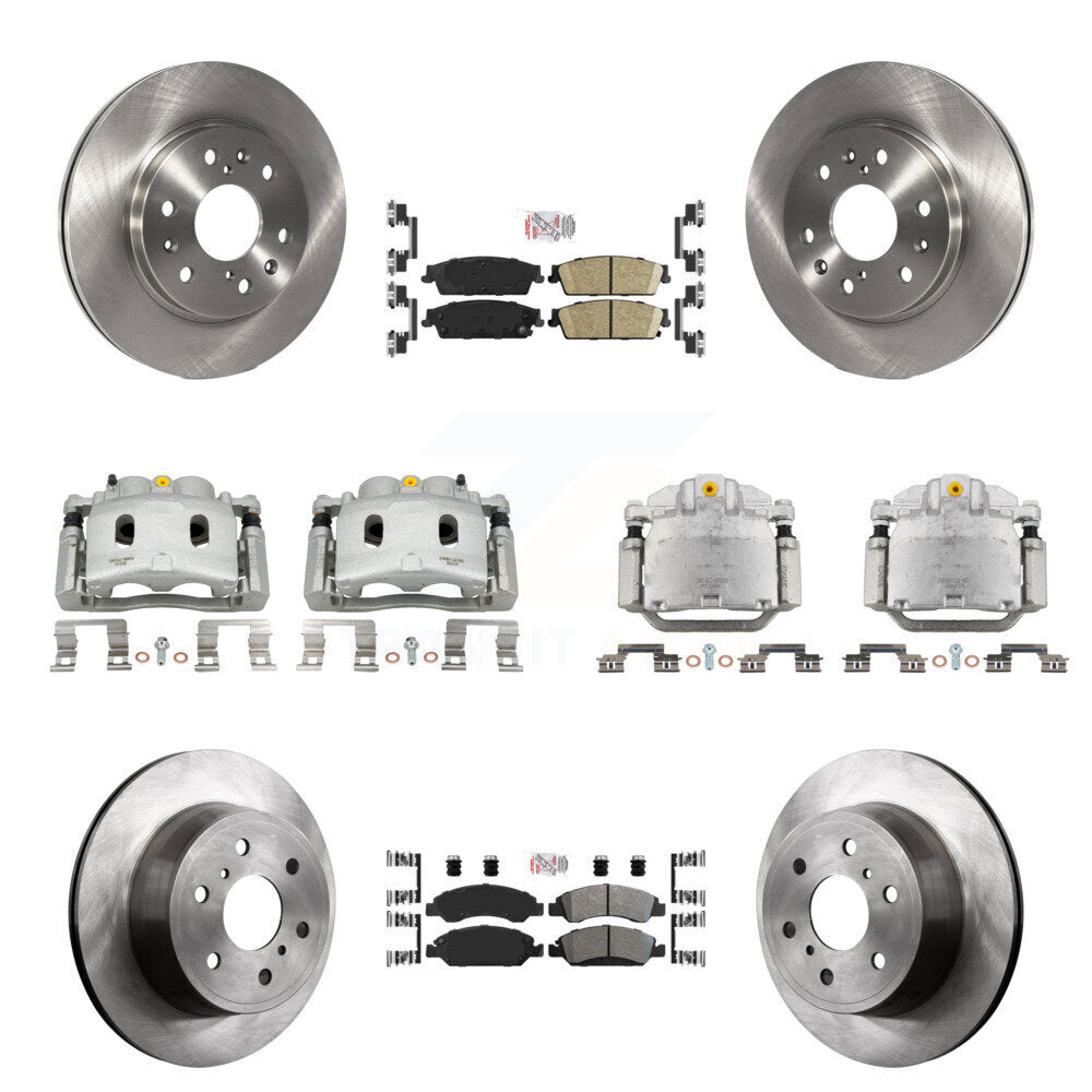 Front Rear Brake Caliper Rotor & Ameribrakes Pad Kit (10Pc) For Chevrolet Silverado 1500 KC8-102539N