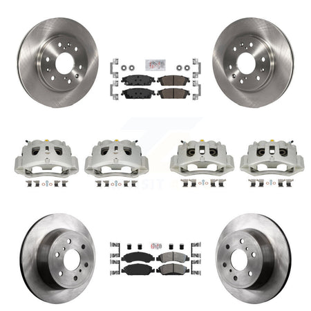 Front Rear Brake Caliper Rotor Semi-Metallic Pad Kit (10Pc) For 16 Chevrolet Suburban HD KC8-102545N