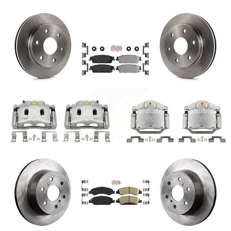 Front Rear Disc Brake Caliper Rotors And Ameribrakes Pads Kit (10Pc) For GMC Sierra 1500 KC8-102584N