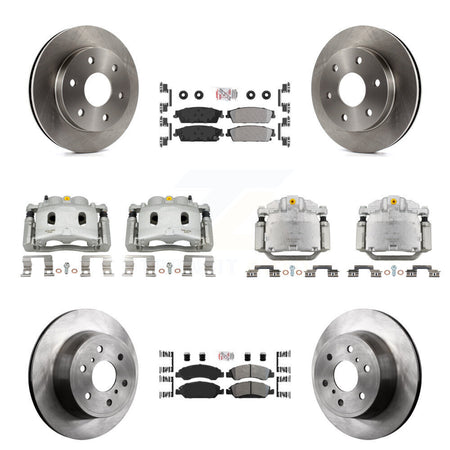 Front Rear Disc Brake Caliper Rotor And Semi-Metallic Pad Kit (10Pc) For GMC Sierra 1500 KC8-102585N