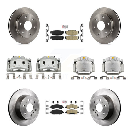 Front Rear Disc Brake Caliper Rotors And Ceramic Pads Kit (10Pc) For GMC Sierra 1500 KC8-102586N