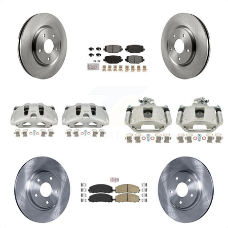 Front Rear Disc Brake Caliper Rotors And Ceramic Pads Kit (10Pc) For Dodge Grand Caravan KC8-102622N by Transit Auto