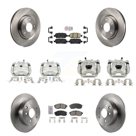 Front Rear Brake Caliper Rotor And Ceramic Pad Kit (10Pc) For Nissan Sentra Turbocharged KC8-102648N
